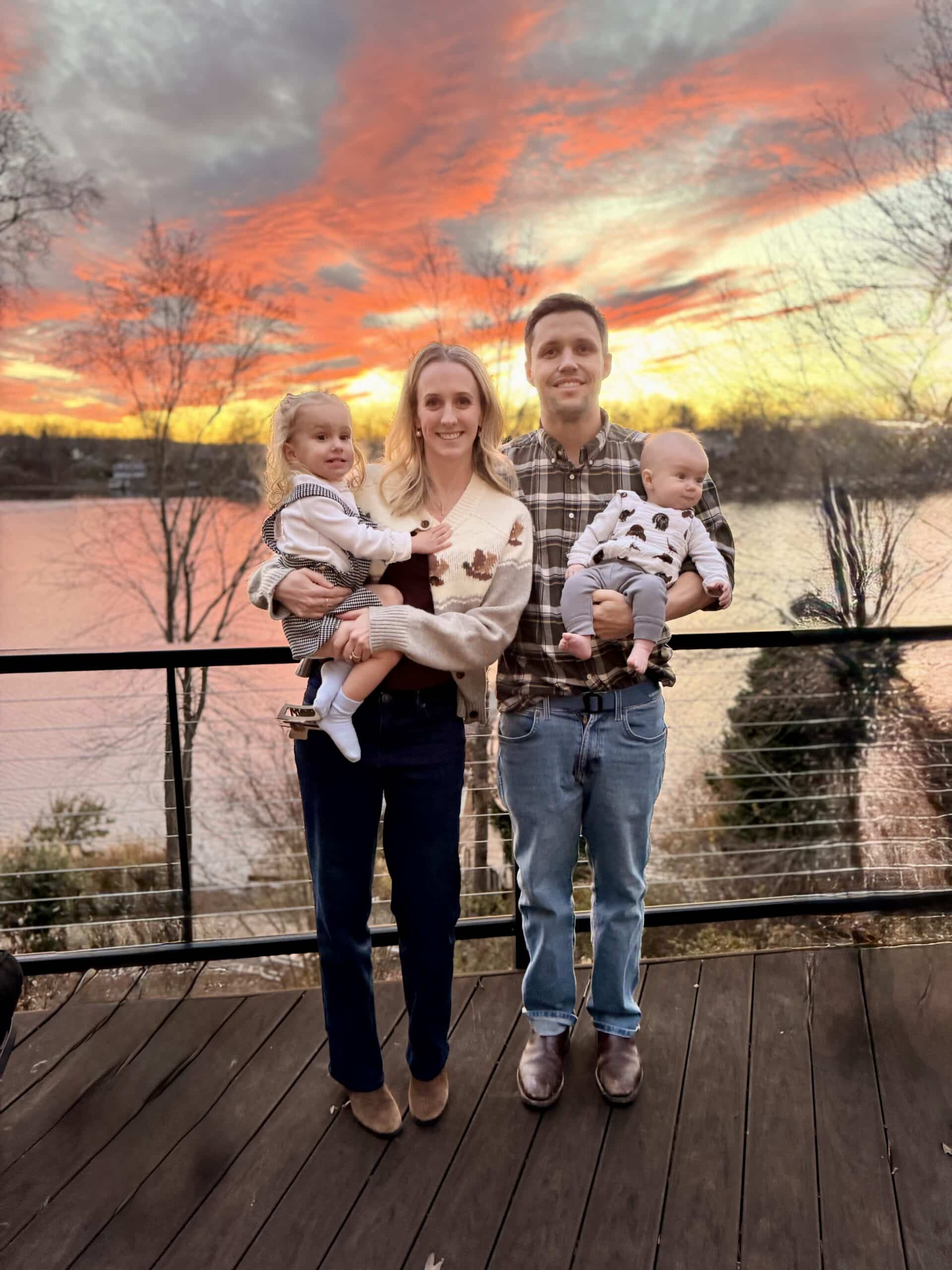 Dr. Richard E. Boyd Jr. with his family outdoors near the water at Boyd Orthodontics in Glen Allen, VA 23059